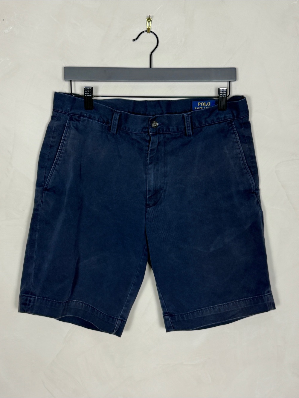 Polo Ralph Lauren Men’s 34 Navy Cotton Chino Shorts Classic Fit 9” Inseam